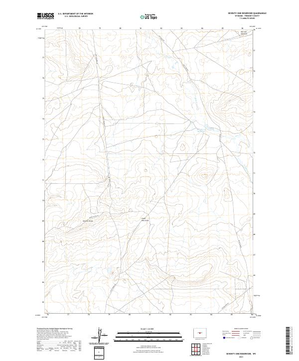 USGS Topographic Map – Seventy One Reservoir