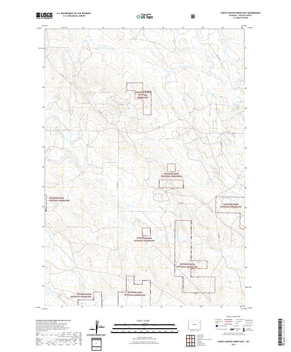 USGS Topographic Map – Sheep Canyon Creek East