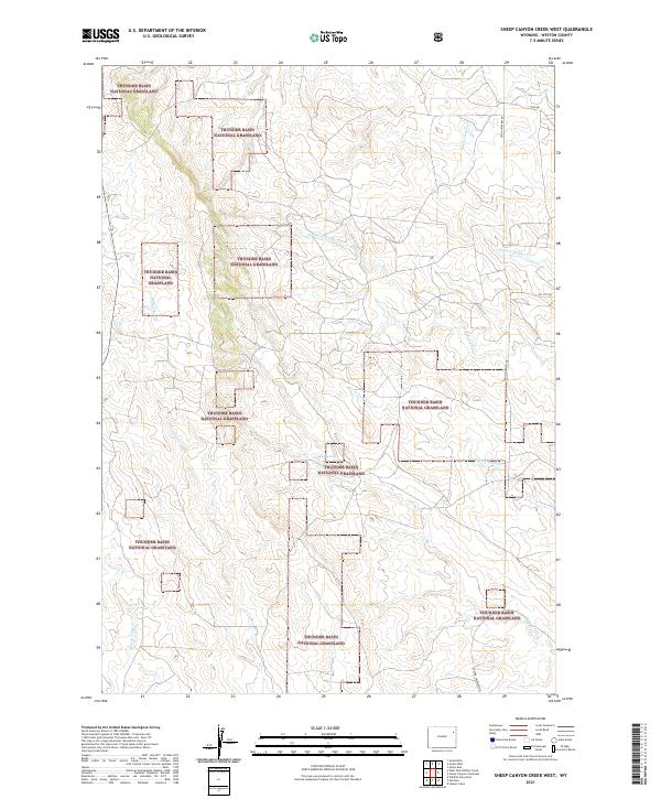 USGS Topographic Map – Sheep Canyon Creek West