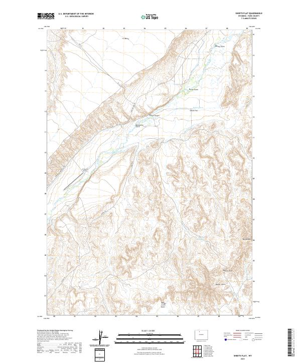 USGS Topographic Map – Sheets Flat