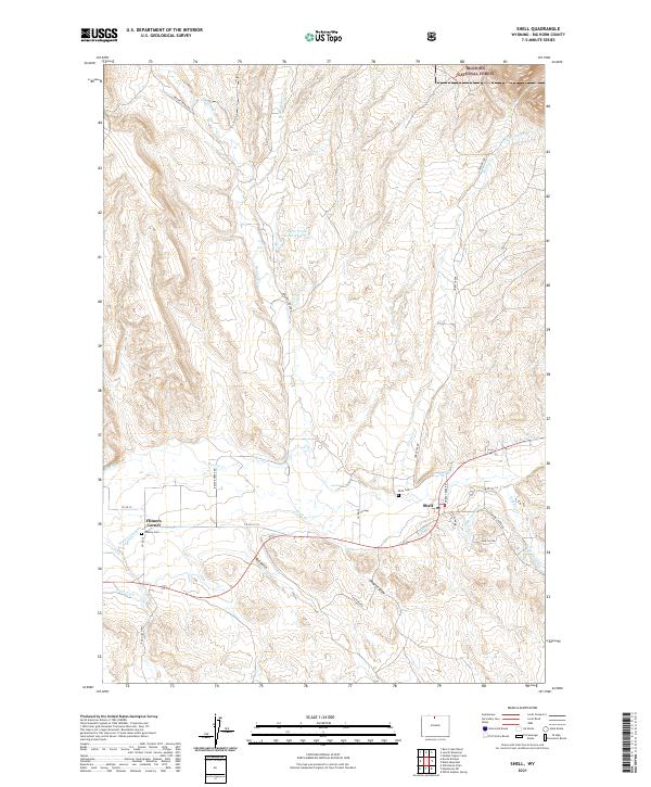 USGS Topographic Map – Shell