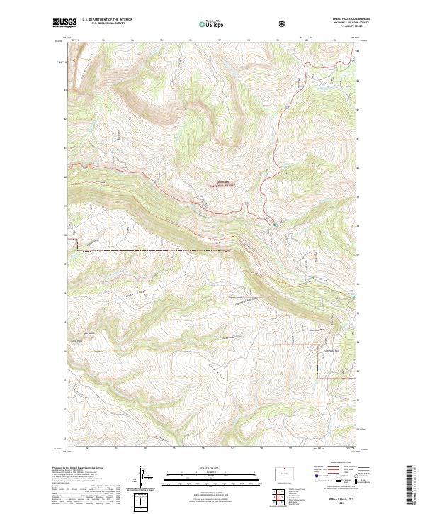 USGS Topographic Map – Shell Falls