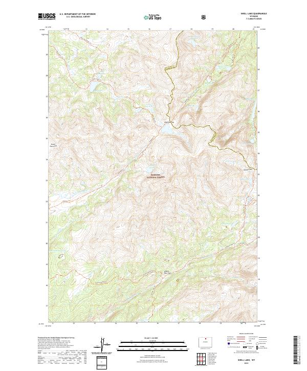 USGS Topographic Map – Shell Lake