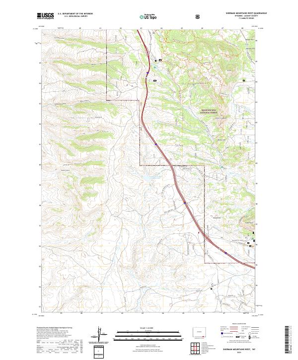 USGS Topographic Map – Sherman Mountains West