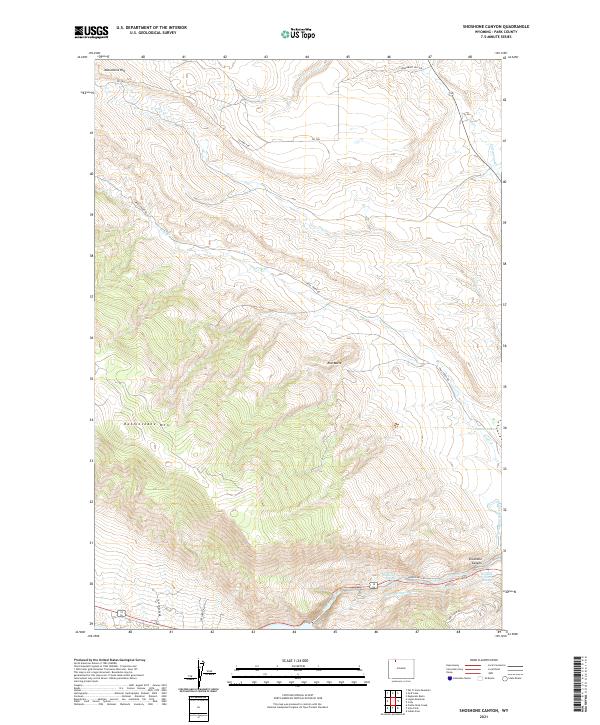 USGS Topographic Map – Shoshone Canyon