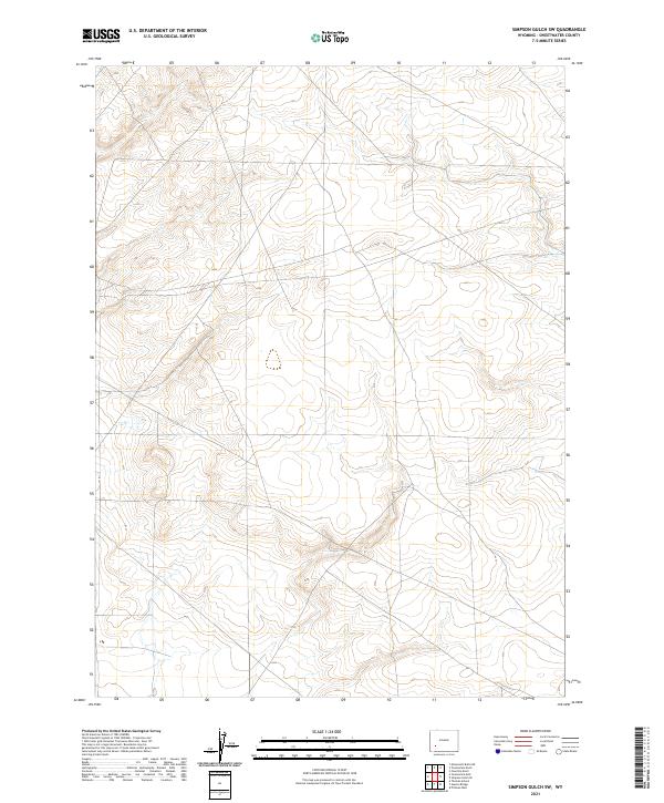 2021 Map of Simpson Gulch SW, 2021 Print