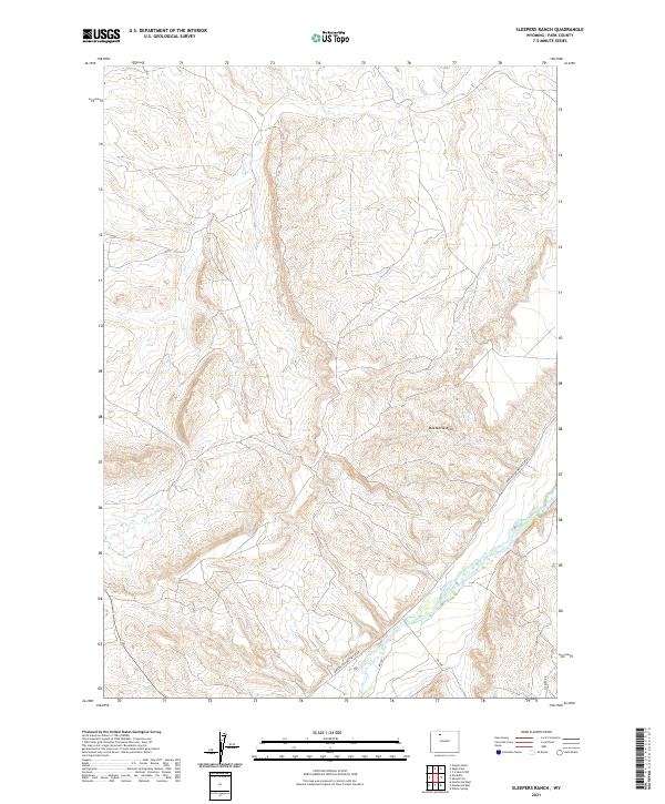 USGS Topographic Map – Sleepers Ranch