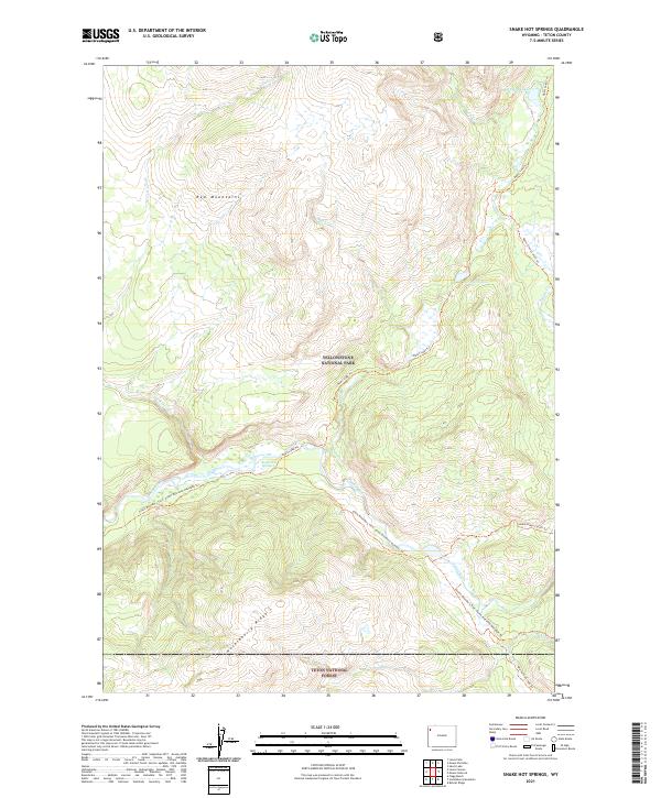 USGS Topographic Map – Snake Hot Springs
