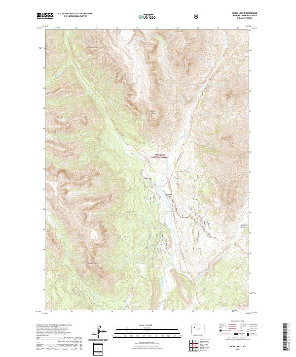 USGS Topographic Map – Snow Lake