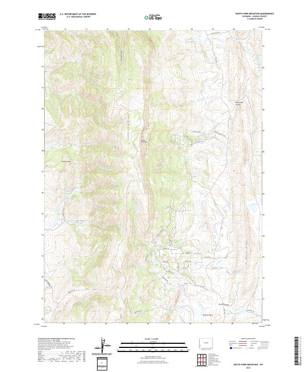 USGS Topographic Map – South Fork Mountain