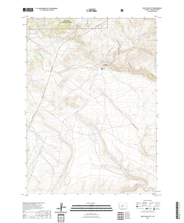 USGS Topographic Map – South Pass City