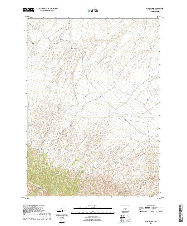USGS Topographic Map – Spanish Mine