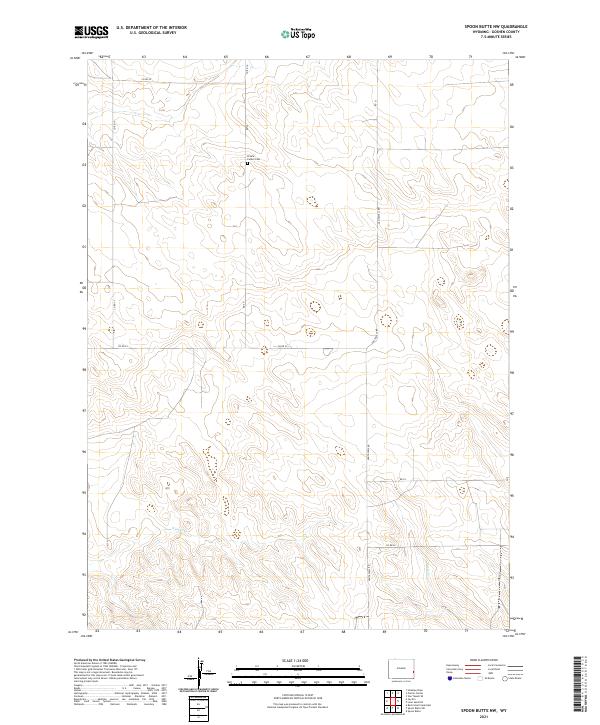 2021 Map of Spoon Butte NW, 2021 Print