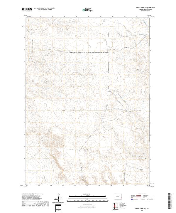 2021 Map of Spoon Butte SW, 2021 Print