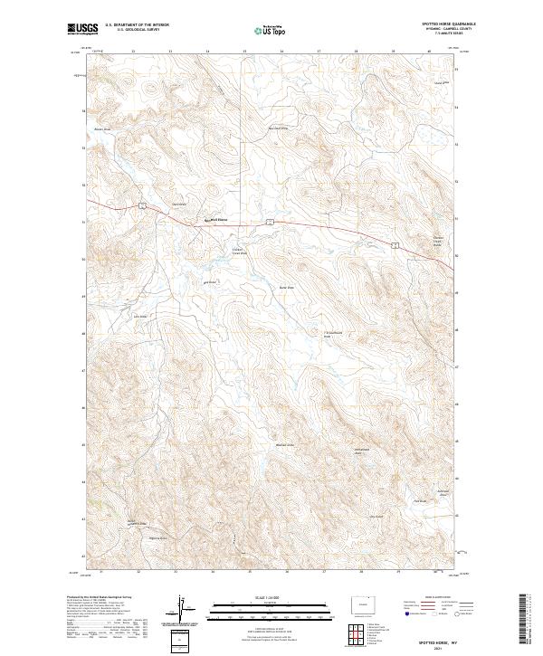 USGS Topographic Map – Spotted Horse