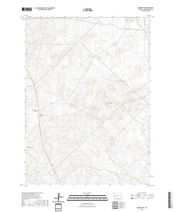 USGS Topographic Map – Square Top