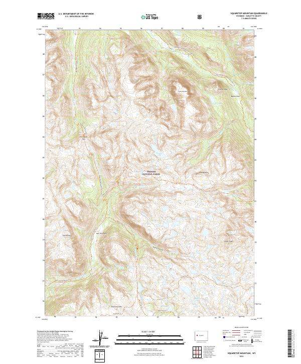 USGS Topographic Map – Squaretop Mountain