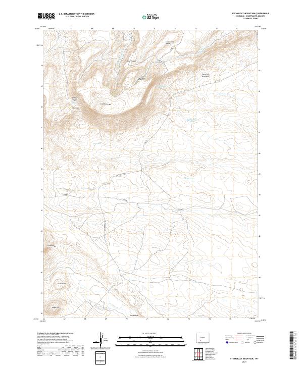 USGS Topographic Map – Steamboat Mountain