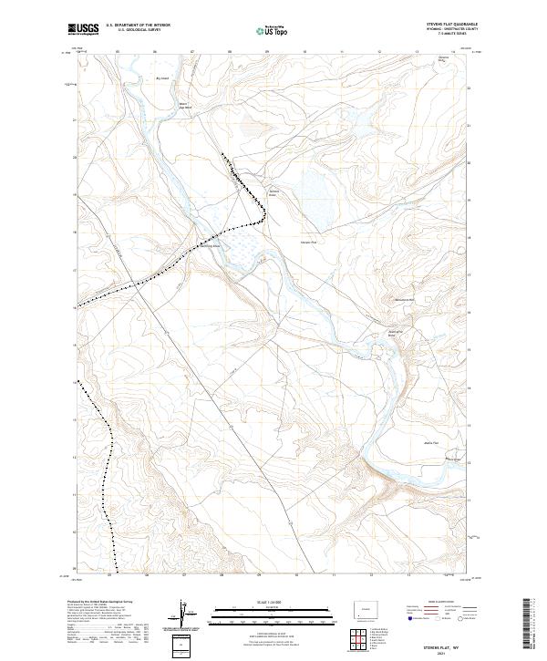 USGS Topographic Map – Stevens Flat
