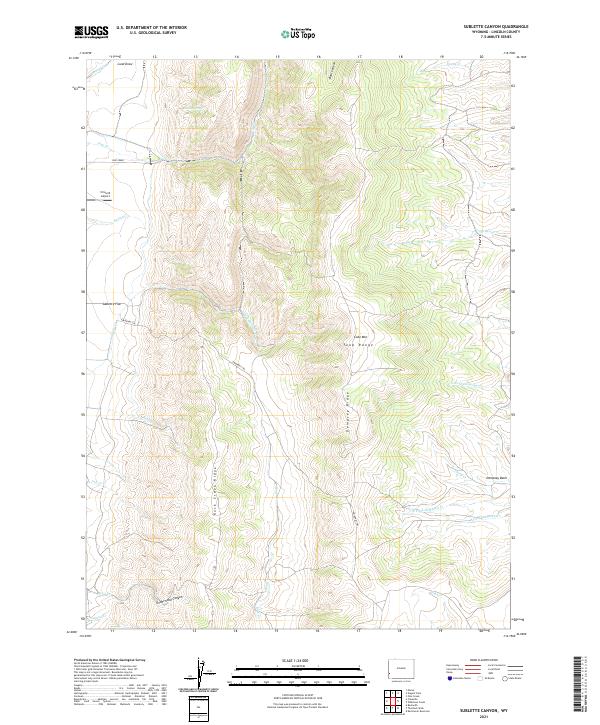 USGS Topographic Map – Sublette Canyon