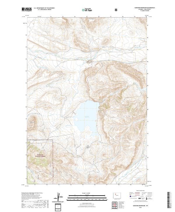 USGS Topographic Map – Sunshine Reservoir