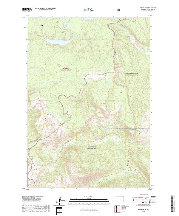 USGS Topographic Map – Survey Peak