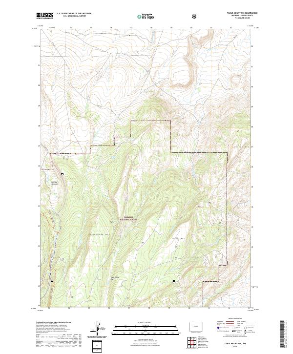 USGS Topographic Map – Table Mountain