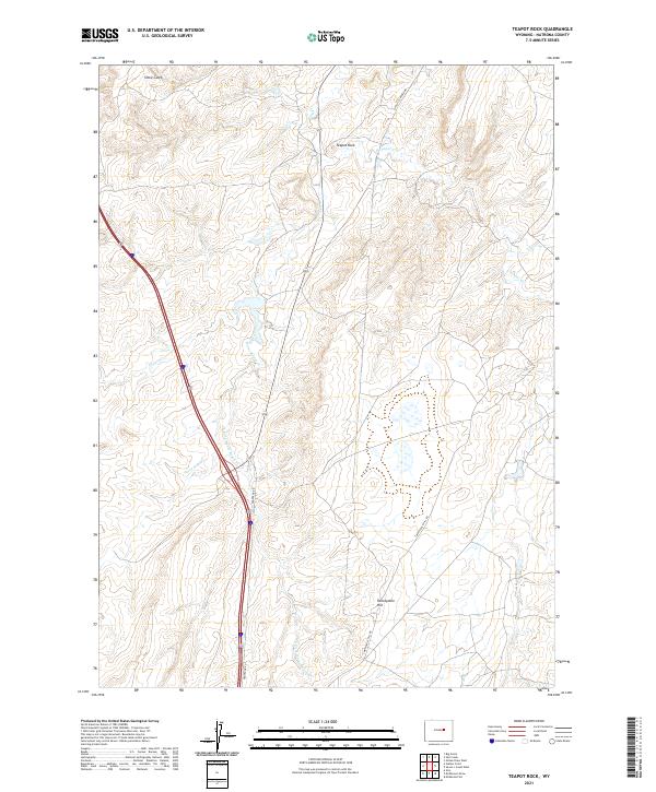 USGS Topographic Map – Teapot Rock
