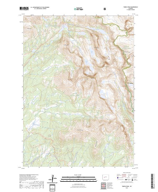USGS Topographic Map – Temple Peak