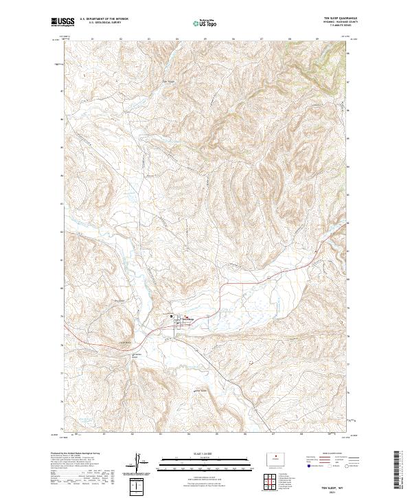 USGS Topographic Map – Ten Sleep
