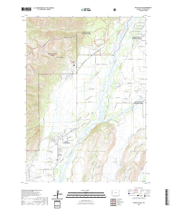 USGS Topographic Map – Teton Village
