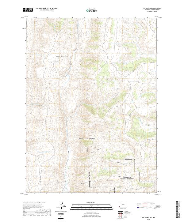 USGS Topographic Map – The Rock Slide