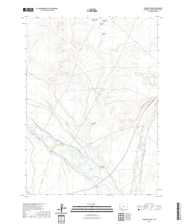 USGS Topographic Map – Thoman School