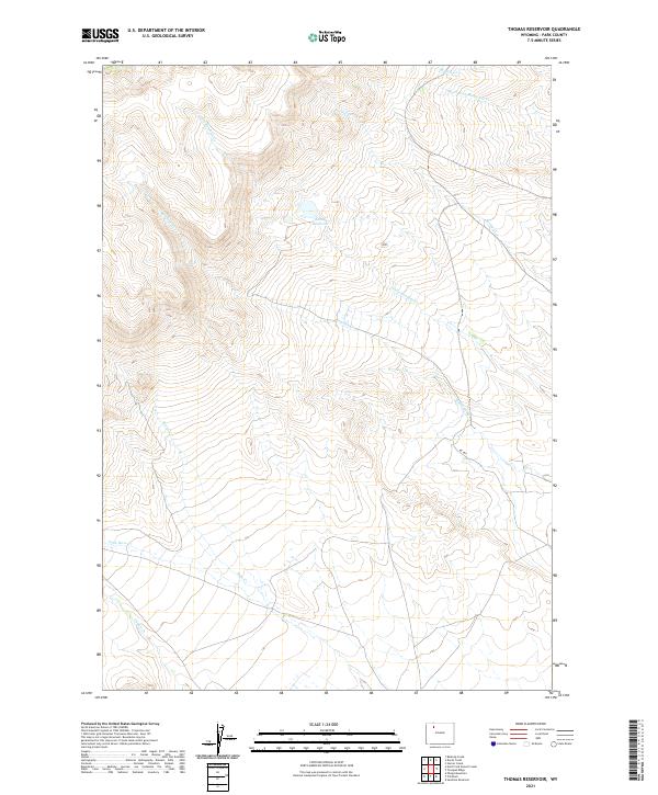 USGS Topographic Map – Thomas Reservoir