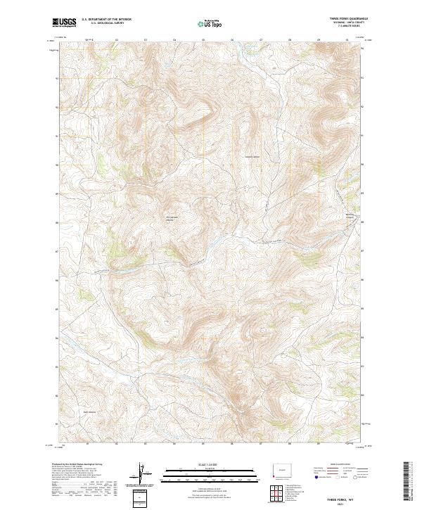 USGS Topographic Map – Three Forks