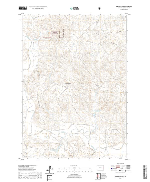 USGS Topographic Map – Threemile Butte