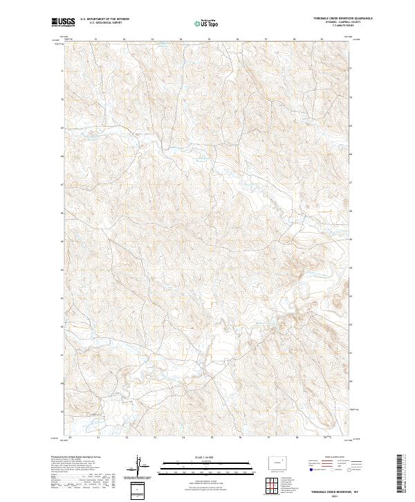 USGS Topographic Map – Threemile Creek Reservoir