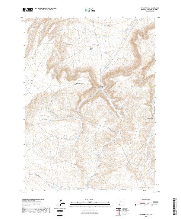 USGS Topographic Map – Titsworth Gap