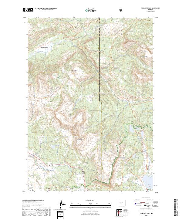 USGS Topographic Map – Togwotee Pass