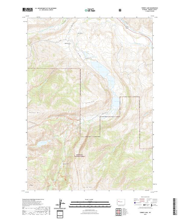 USGS Topographic Map – Torrey Lake