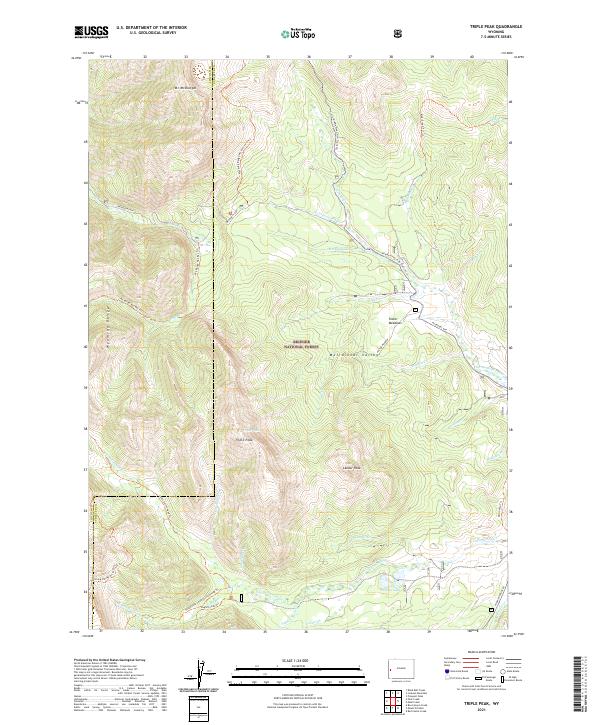 USGS Topographic Map – Triple Peak
