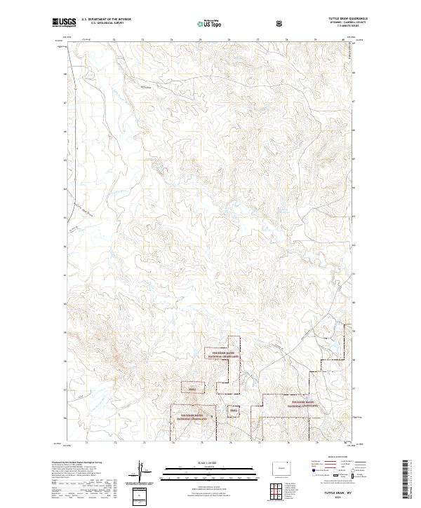 USGS Topographic Map – Tuttle Draw