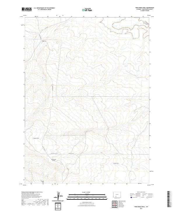 USGS Topographic Map – Twelvemile Well