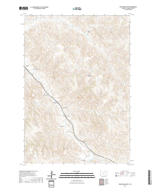 USGS Topographic Map – Twentymile Butte
