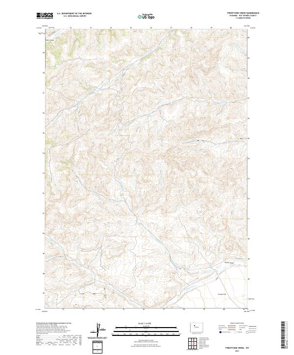 USGS Topographic Map – Twentyone Creek