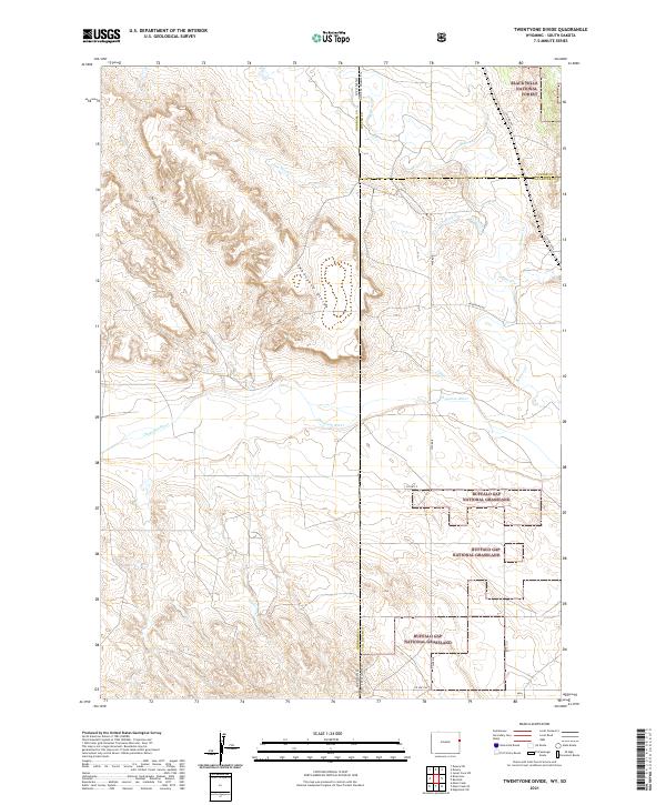 USGS Topographic Map – Twentyone Divide