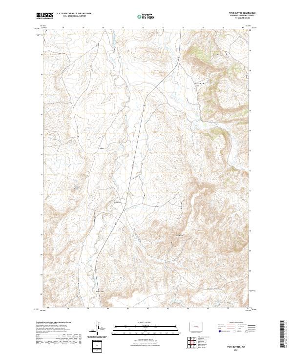 USGS Topographic Map – Twin Buttes