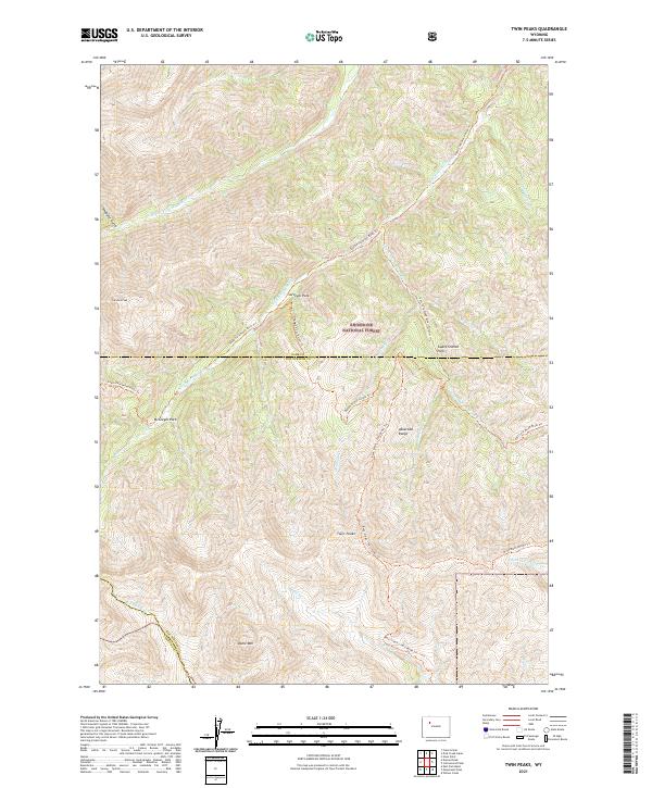 USGS Topographic Map – Twin Peaks