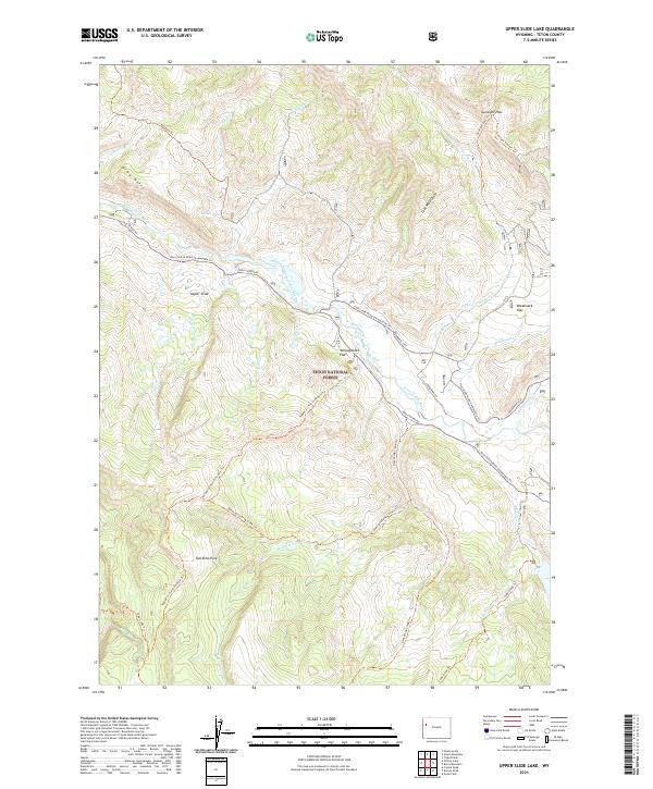 USGS Topographic Map – Upper Slide Lake