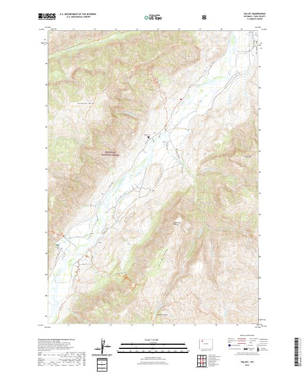 USGS Topographic Map – Valley